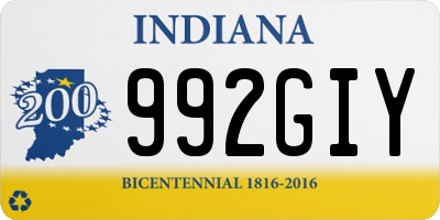 IN license plate 992GIY