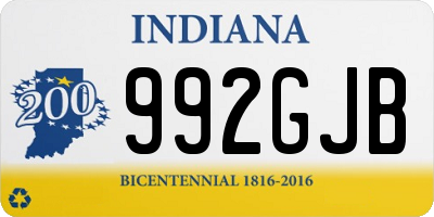 IN license plate 992GJB