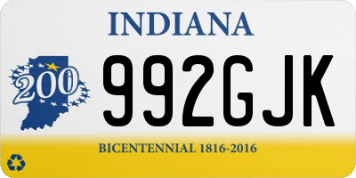 IN license plate 992GJK
