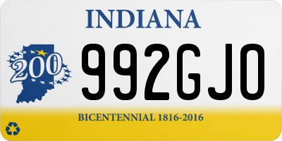 IN license plate 992GJO