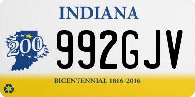 IN license plate 992GJV