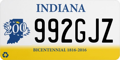 IN license plate 992GJZ