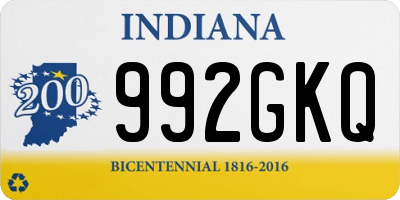 IN license plate 992GKQ