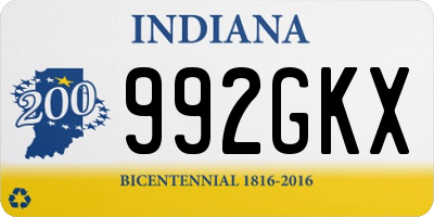 IN license plate 992GKX