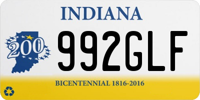 IN license plate 992GLF