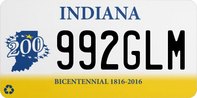 IN license plate 992GLM