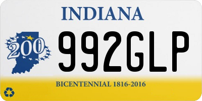 IN license plate 992GLP