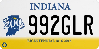 IN license plate 992GLR