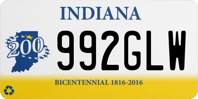 IN license plate 992GLW