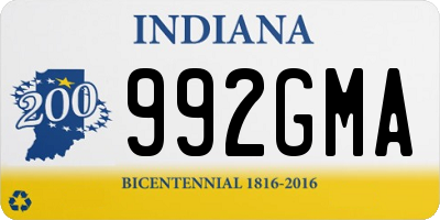 IN license plate 992GMA