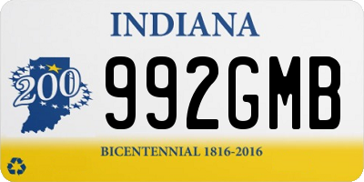 IN license plate 992GMB