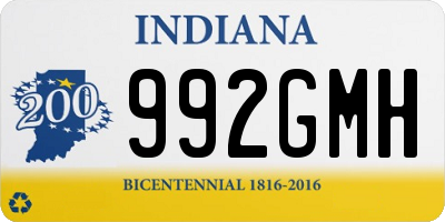 IN license plate 992GMH