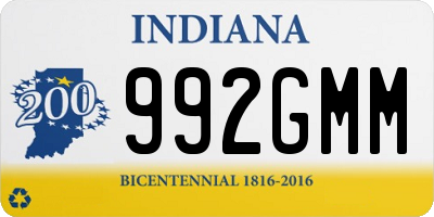 IN license plate 992GMM