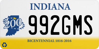 IN license plate 992GMS