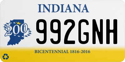 IN license plate 992GNH