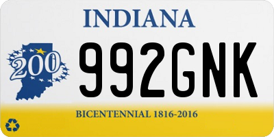 IN license plate 992GNK