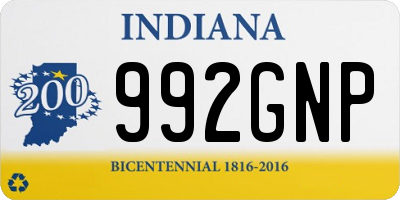 IN license plate 992GNP