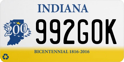 IN license plate 992GOK