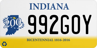 IN license plate 992GOY