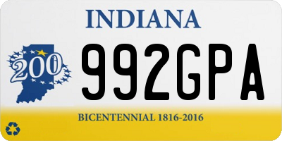 IN license plate 992GPA