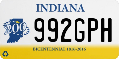 IN license plate 992GPH