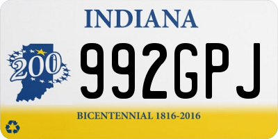 IN license plate 992GPJ