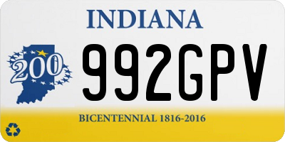 IN license plate 992GPV