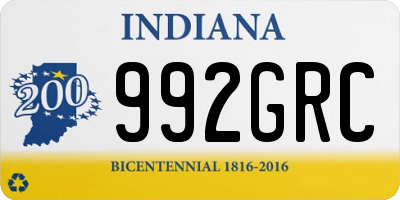 IN license plate 992GRC