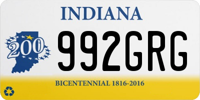 IN license plate 992GRG