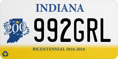 IN license plate 992GRL