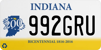 IN license plate 992GRU