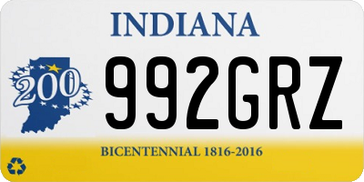 IN license plate 992GRZ