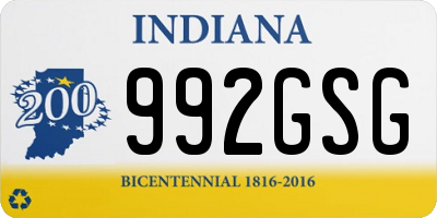 IN license plate 992GSG