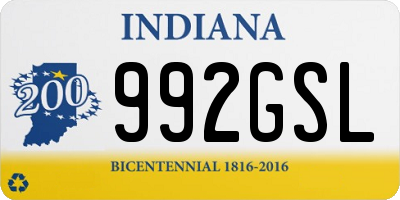 IN license plate 992GSL