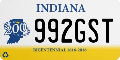 IN license plate 992GST