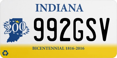 IN license plate 992GSV