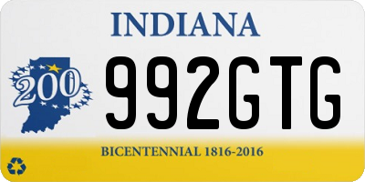 IN license plate 992GTG