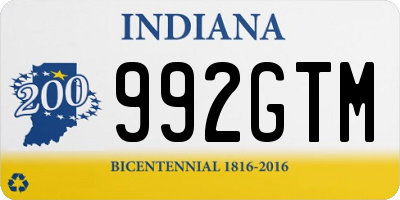 IN license plate 992GTM