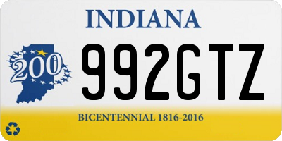 IN license plate 992GTZ