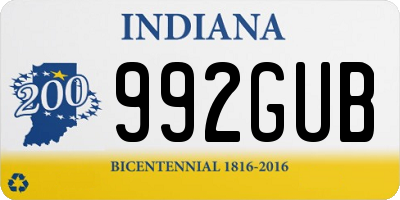 IN license plate 992GUB