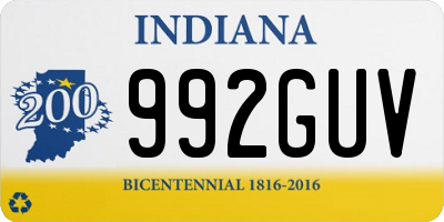 IN license plate 992GUV