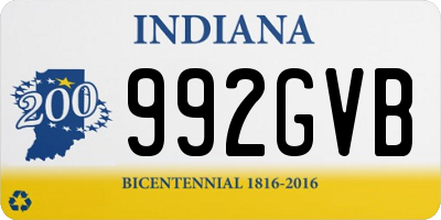 IN license plate 992GVB