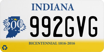 IN license plate 992GVG