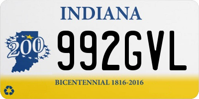 IN license plate 992GVL