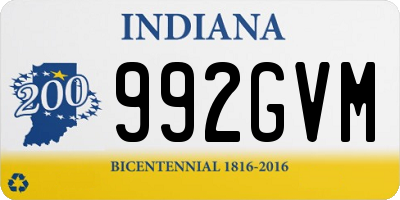 IN license plate 992GVM