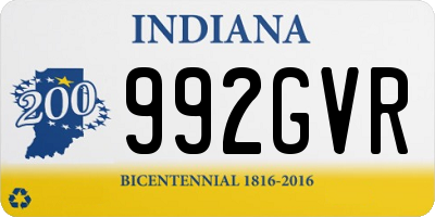 IN license plate 992GVR