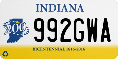 IN license plate 992GWA