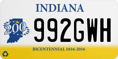 IN license plate 992GWH