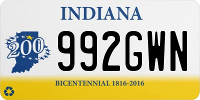 IN license plate 992GWN