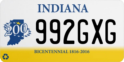 IN license plate 992GXG